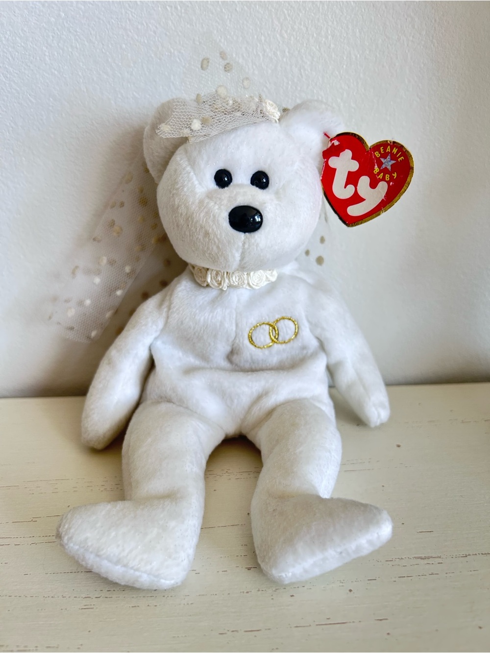 2 for $20 VINTAGE Ty Beanie Baby “Mrs.” The Bride Bear